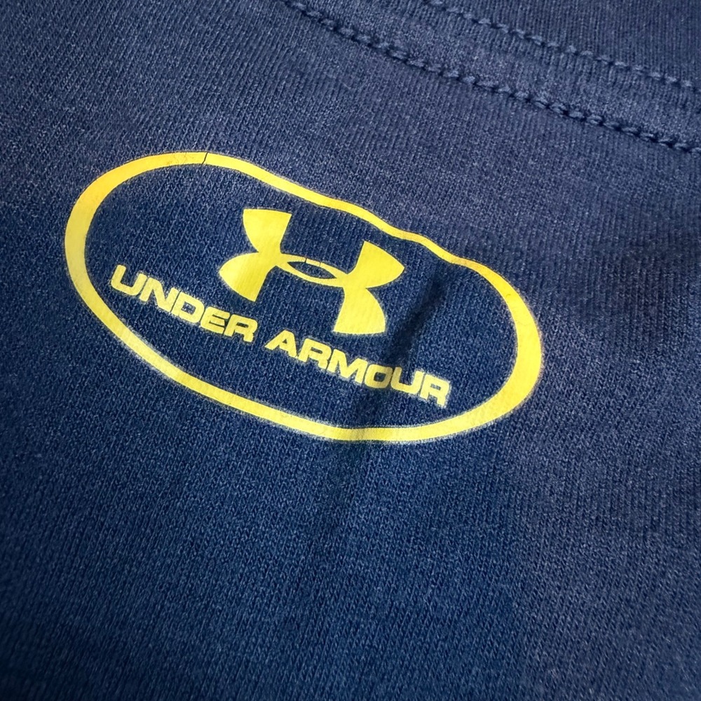 Under Armour Project Rock Mens Navy Blue Long Sleeve HeatGear Graphic Shirt M - Picture 3 of 6